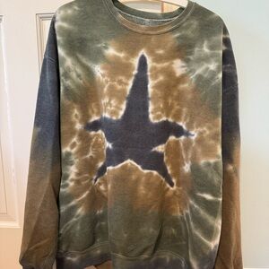 Urban Renewal Remade Star Dye Crew Neck Sweatshirt